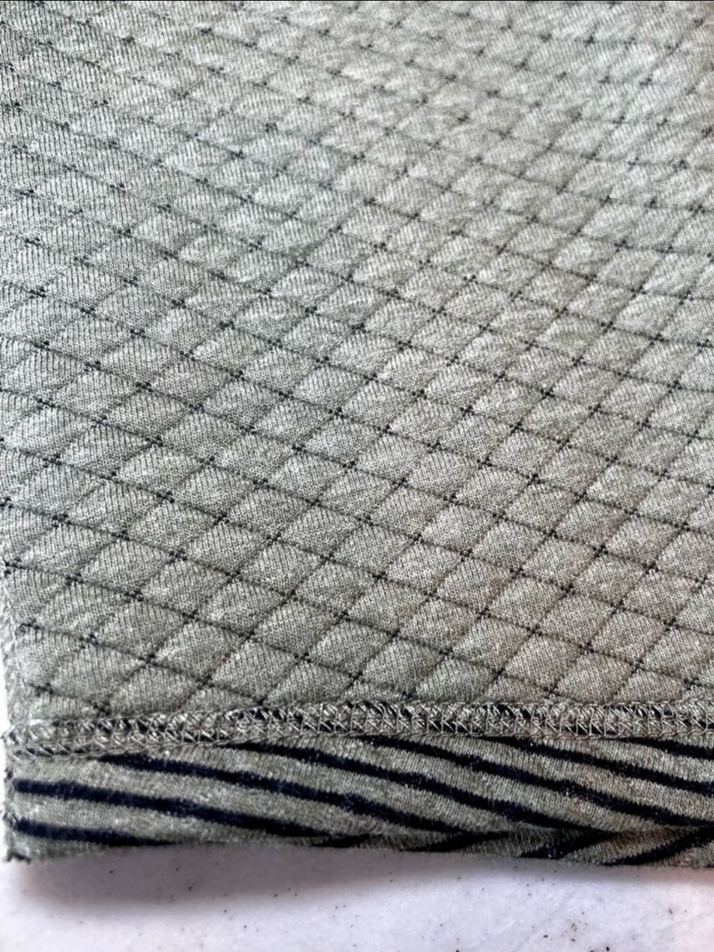 TUCKERNUCK Ally Swing Quilted Reversible Sweatshirt Sage Green Tennis Preppy S - Picture 9 of 17